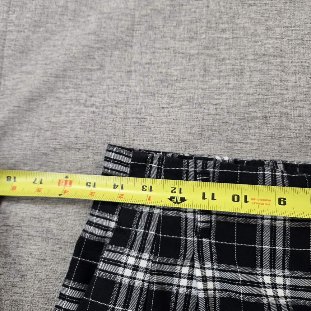 GU Women's Dress Pants Black White Plaid High Rise Straight Size 10 - Picture 7 of 10